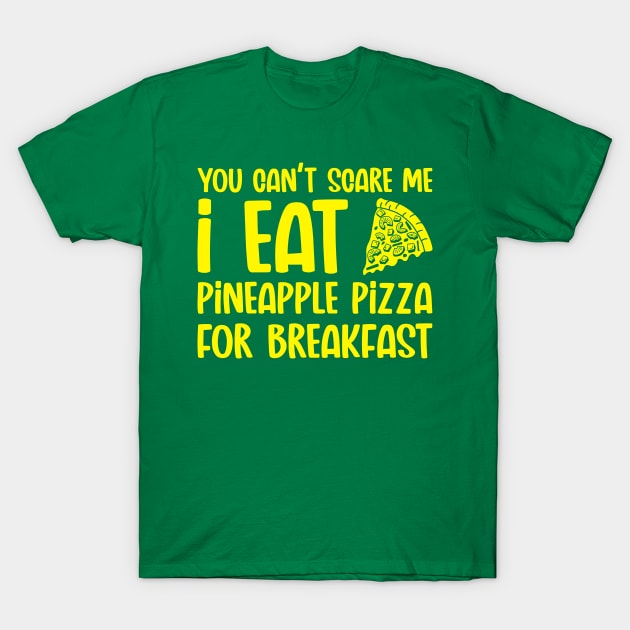 Scared Pineapple Pizza (Mono) T-Shirt by nickbeta